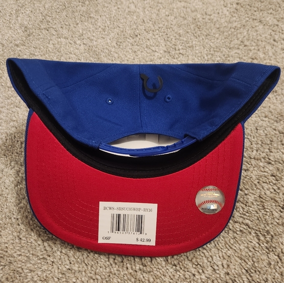 Chicago Cubs 2016 World Series Adjustable Blue Snapback '47 Brand Cap Hat - NWT - Picture 2 of 6